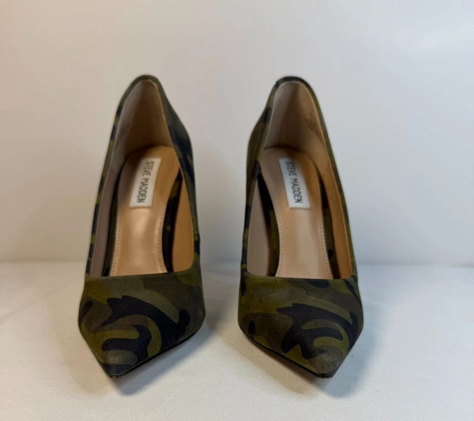 Steve Madden Vala camuflaje mujer talla 7 gamuza tacón alto tacón de aguja Foto 4 de 4
