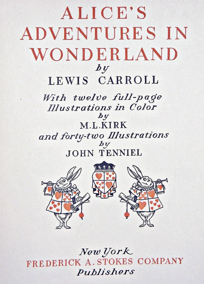 ALICE IN WONDERLAND Rare 1904 M L KIRK Illustrated 50 ILLUSTRATIONS Antique HC Foto 4 de 4