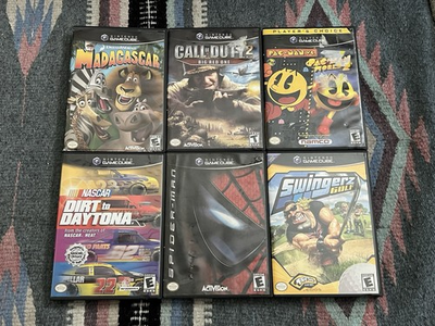 #ad #ad Nintendo GameCube Video Game Lot 6: NASCAR Dirt Daytona Spider Man Pac Man $50.00