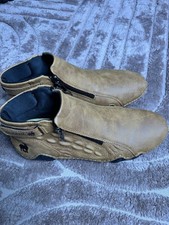 Men’s Fashionable Embossed Zipper Boots  Comfortable Fashion Shoes Colour Brown