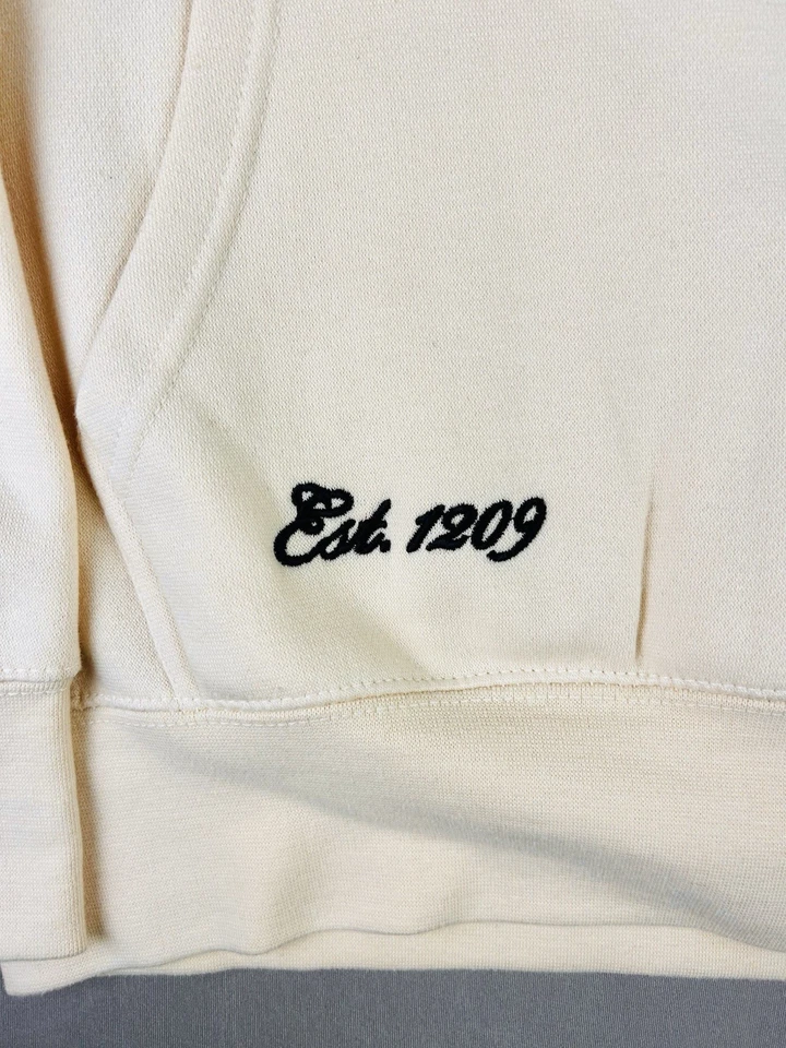 Sudadera con capucha bordada para mujer University of Cambridge XS marfil y aguamarina Foto 3 de 4