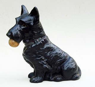 SCOTTISH TERRIER Scottie Dog with Golf Ball Sylvac Advertising Figurine Model