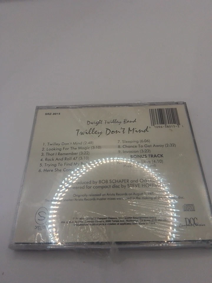 DWIGHT TWILLEY BAND - Twilley Don't Mind (CD,1990, Shelter) MINT, EXTREMELY RARE - Image 2 of 3