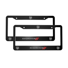 Dodge 2 Pack Stainless Steel Rust-proof License Plate Frame Holder Black Dodge 2 Pack Stainless Steel Rust-proof License Plate Frame Holder Black