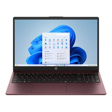 HP 15.6" HD Laptop Intel N200 4GB 128GB UFS Win11 Glimmer Garnet