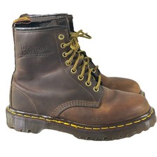 Dr Martens Doc Crazy Horse Brown 8-Eye Leather Boots 1460 Women s 5 Vintage