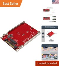 StarTech M.2 PCIe NVMe to U.2 SFF-8639 Adapter, 2.5in, TAA U2M2E125