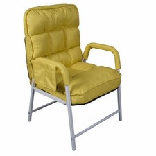 Image of Padded Folding Recliner Ergonomic Design Lounge Chair High Back Support