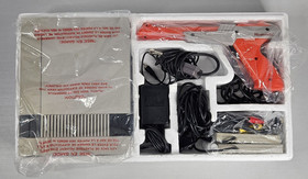 Original Nes Action Set Complete In Box With Nintendo Super Mario Duck Hunt.