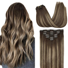 Clip in Hair Extensions Real Human Hair, Remy Human Hair Extensions Clip Ins for