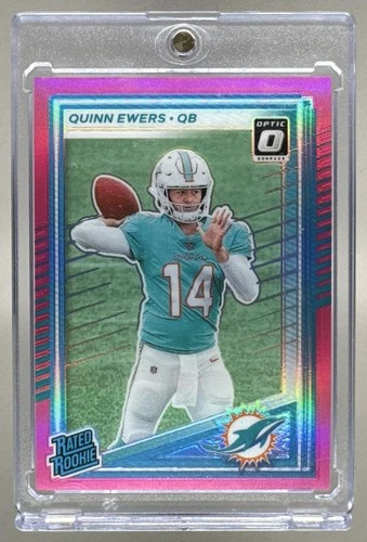 Quinn Ewers 2025 Panini Donruss #342 Pink Optic Rated Preview RC Rookie