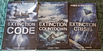 James D. Prescott Extinction Series Complete Set 3 Tpbks Code Countdown Crisis