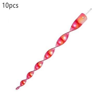 10Pcs Garden Bird Repellent Pest Control Reflective Rod Wind Spiral Hanging Deco