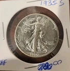 1935-S Walking Liberty Half Dollar--Beautiful AU Coin--Take a Look!!