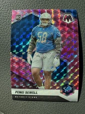 2021 Panini Mosaic #370 Penei Sewell Prizm Camo Pink