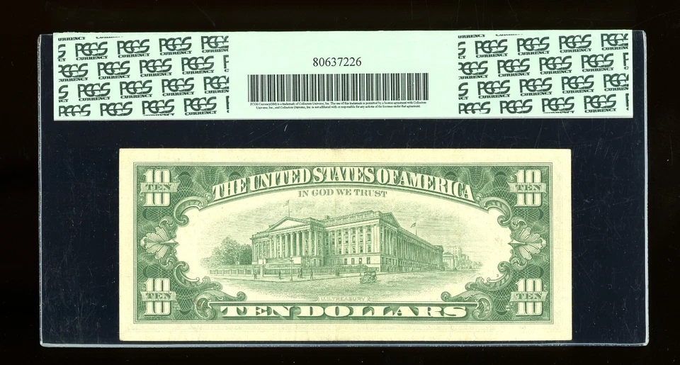 DBR 1963 $10 FRN St. Louis Fr. 2016-H PCGS 30 Serial H08416052A - Image 2 of 2