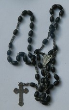 joli chapelet perles en bois fin XIX° début 1900
