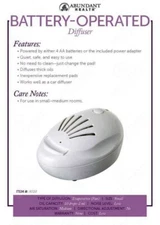 Aomatherapy Diffuser by Abundant Health - Battery or A/C - FREE Shipping 