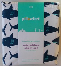 Pillowfort Great White Shark FULL Sheet Set  NEW 4 Pc