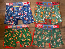 NEW 2 Pair Crazy Boxer Briefs Men's Size S Flamingo Christmas Holiday Underwear