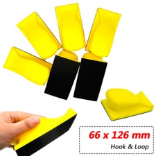 66mm x 126mm Hook  Loop Hand Polishing Sanding Block Backing Pads for Sandpaper