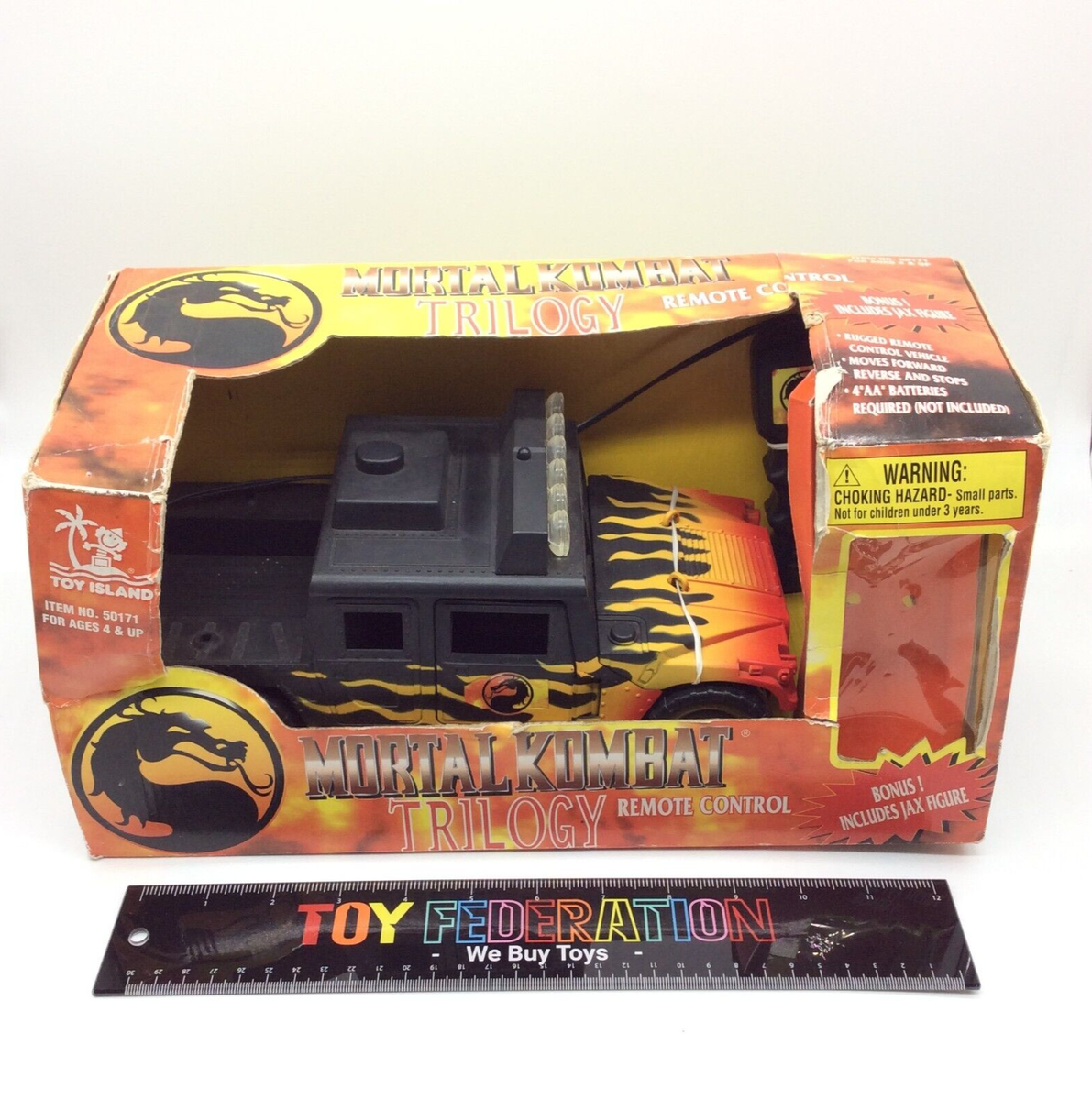 Mortal Kombat Humvee Jeep Hummer RC Vehicle 1995 Toy Island - No
