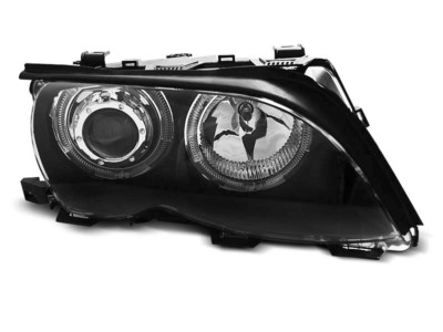 Scheinwerfer Set BMW 3er E46 Halogen - H7+H7 Schwarz Ab 09/2001
