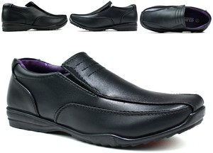 black flat smart shoes