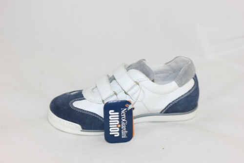 Scarpa bimbo pelle strappo bianco blu grigio 225350 NERO GIARDINI 30 sconto 50% - Foto 2 di 4