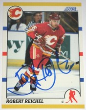 ROBERT REICHEL SIGNED SCORE ROOKIE AND TRADED CALGARY FLAMES ROOKIE CARD AUTO!!