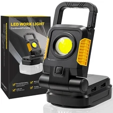 18V/20V Cordless Work Light, 25W Portable Flood Light Compatible with Makita ...