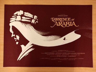 Signed Olly Moss Lawrence of Arabia Mondo Screenprint edition of 180 Numbered