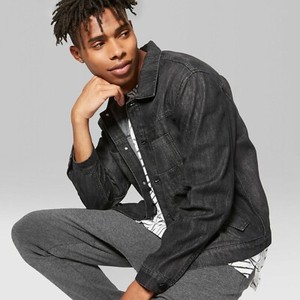 oversized jean jacket black