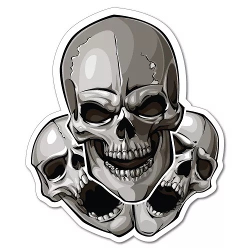 Skulls Sticker Decal Funny Car Prank Laptop #6183E - Picture 1 of 1