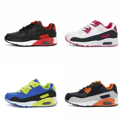 KIDS GIRLS BOYS TRAINERS RUNNING SNEAKERS AIR-CUSHION SPORTS SCHOOL SHOES SIZE - Picture 1 of 14