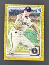 2020 Bowman - Chrome Prospects  Gold Mojo Refractor #BCP-140 Nick Bennett /50 RC
