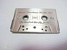 PEWTER BELT BUCKLE - 2004 Great American Buckle Co. 4737 Cassette Tape