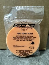 Buff & Shine 5.5" Flat Faced D.A. Euro Orange Foam Grip Pad™