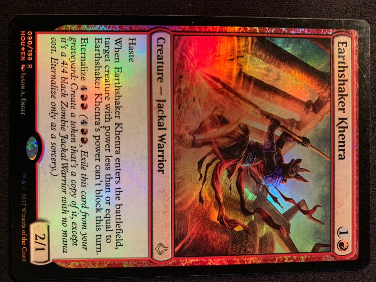 Earthshaker Khenra 1x FOIL HOU MTG Hour of Devastation Rare MINT red Earthshaker Khenra 1x FOIL HOU MTG Hour of Devastation Rare MINT red