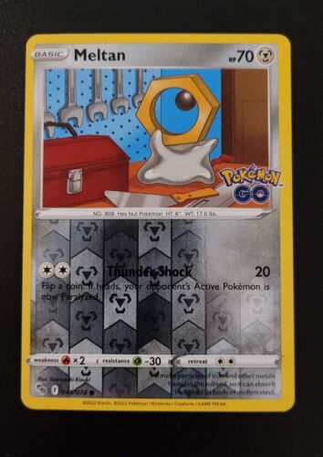 Pokémon JCG Meltan Pokemon Go 045/078 Holo inversé commun - Photo 1 sur 2