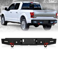 Rear Bumper W/ Sensor Holes For Ford F150 2015-2024 (Not For Raptor and Ecoboost
