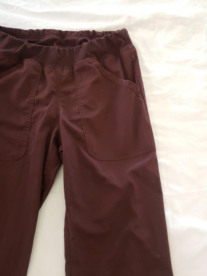 Cherokee Workwear Scrubs Mid Rise Pull-On Petite Pant WW110P ESP Espresso XS  - Image 3 of 4