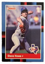 Excellent: Vintage 1988 Donruss Steve Howe Texas Rangers Trading Card
