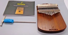 MOOZICA 17 Key Solid Wood Kalimba Thumb Piano, Single Solid Wood Flat-board