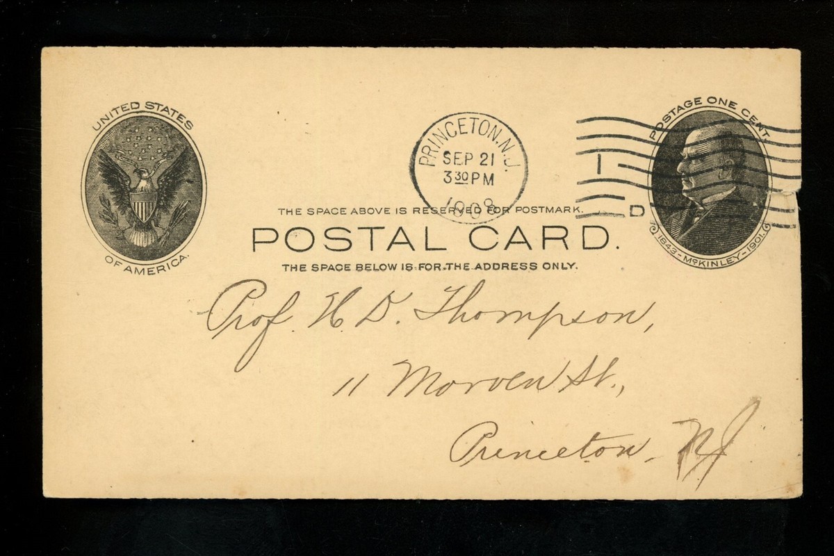 US Postal History #UX18 Postal Card University Press 1908