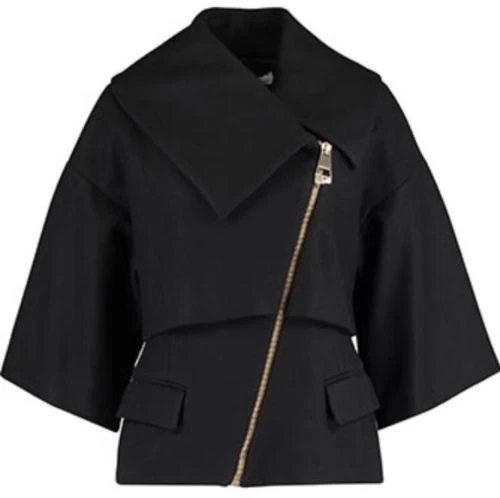 Giacca cappotto lana zip asimmetrica VERSACE COLLECTION Nero UK 14 IT 46