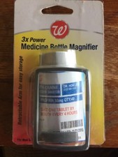 Walgreens 3x Power Medicine Prescription Bottle Magnifier NEW 497125