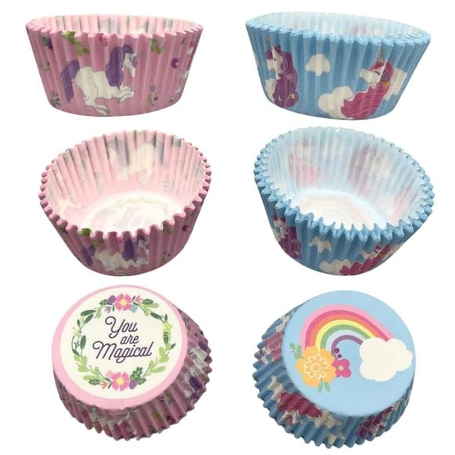 Unicorn Princess Decorative Baking Cups - Patterned Paper Liners for Cupcakes...