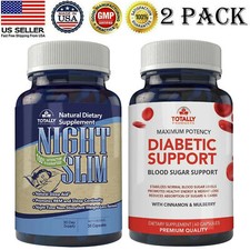 Night Slim Body Fat Burner Weight Loss  Blood Sugar Support Dietary Supplements