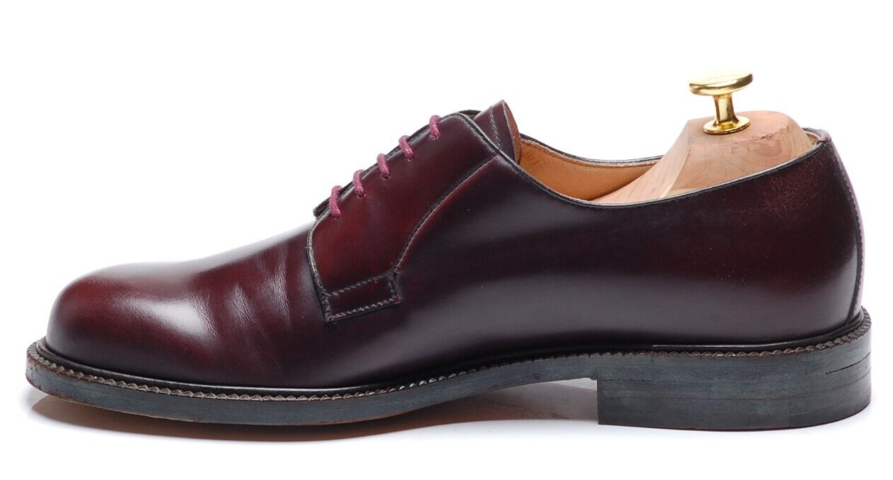 Russell & Bromley X Moreschi Men`s Oxblood Derby Shoes `Winston` Size
